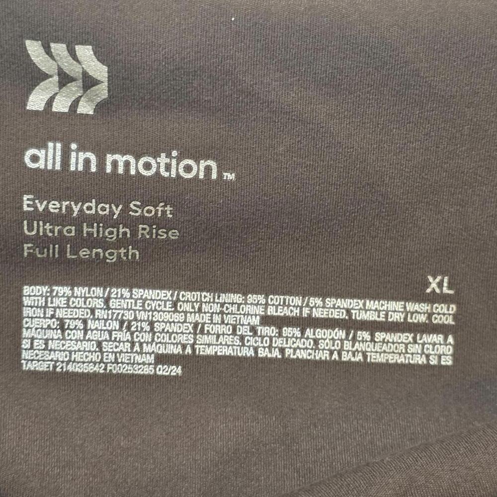 All in Motion Everyday Soft Ultra High Rise Full Length Flare Leggings XL Brown - Picture 3 of 3